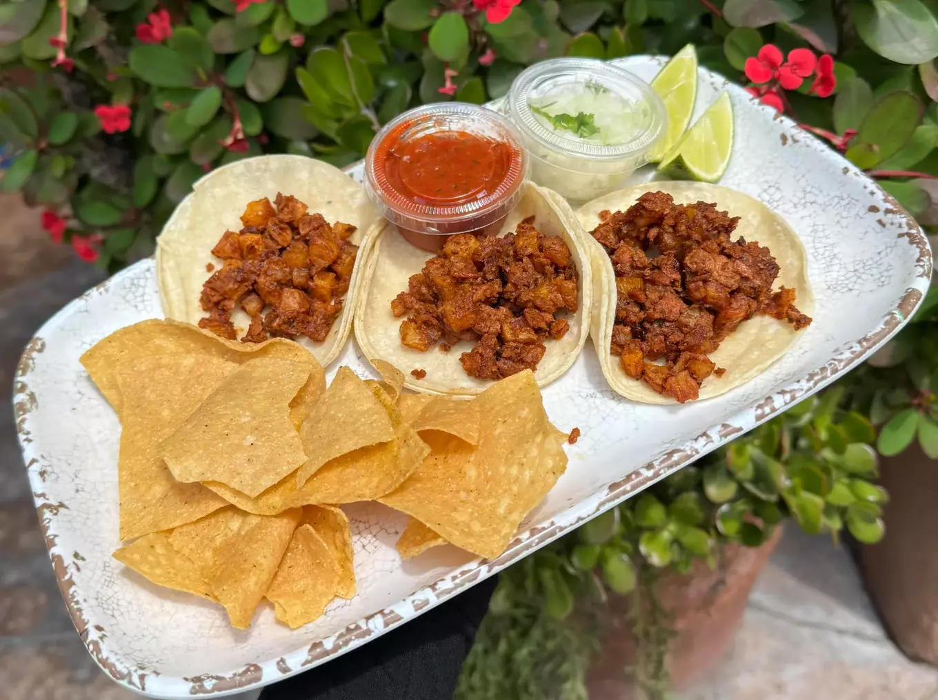 soy chorizo tacos